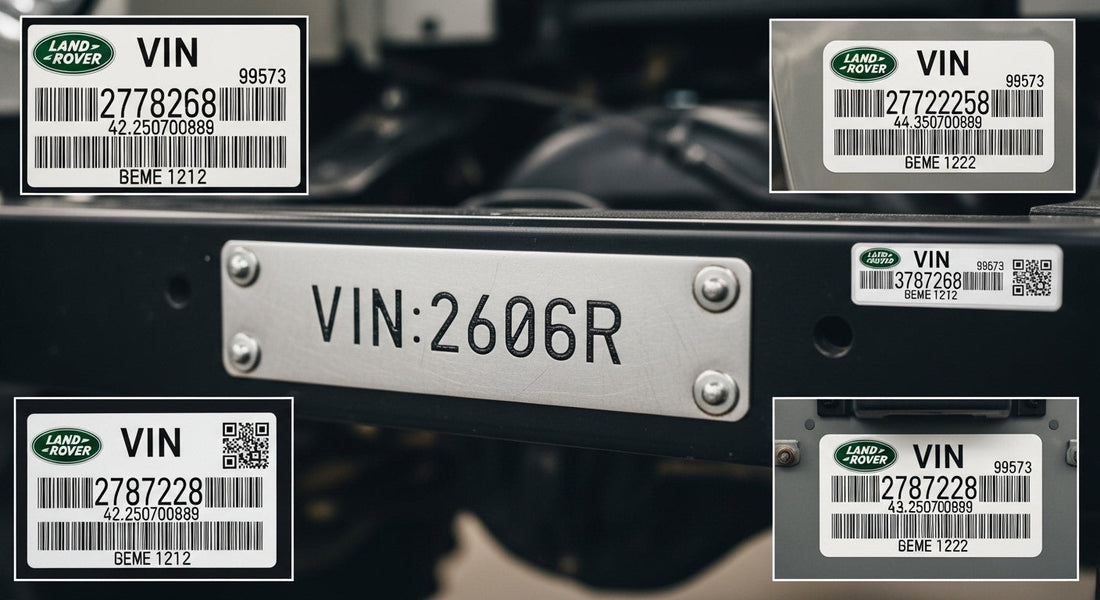 Your Complete Guide to VINs for Land Rover Copart Stolen and Recovered Vehicles - vin stickers, vin labels, chassis plates