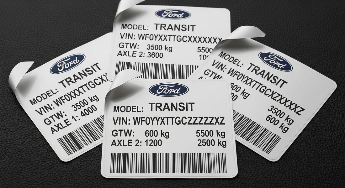 Ensuring Your Ford Transit is MOT Ready with VIN & Chassis Plate Stickers - ford transit vin chassis plate stickers