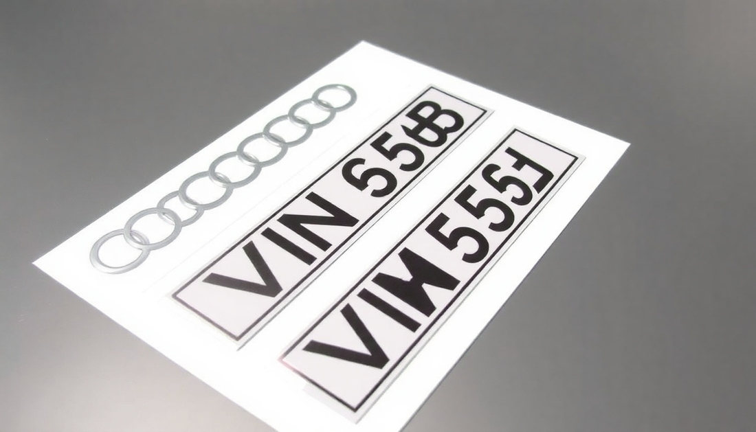 Vin Shield UK package with Audi and BMW VIN stickers