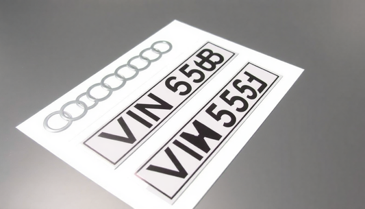 Vin Shield UK package with Audi and BMW VIN stickers