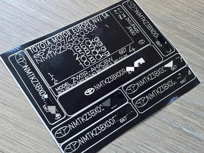 Replacement VIN Tag Decals Stickers & Plates