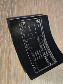 bmw door vin sticker