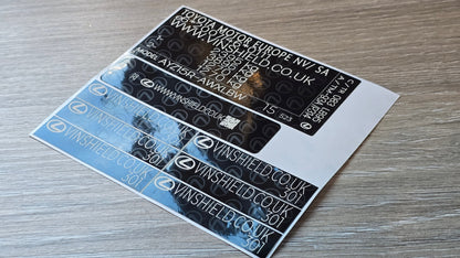 Lexus VIN tag replacement sticker for vehicle identification, weatherproof and UV-resistant design.