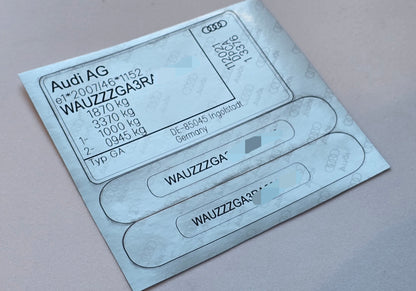 BMW UK – BMW VIN stickers and car VIN labels

Mercedes-Benz UK – Mercedes VIN decals and tamper-proof VIN stickers

Audi UK – Audi vehicle identification number stickers and OEM VIN labels

Ford UK – Ford VIN stickers, custom automotive VIN labels

Toyota UK – Toyota VIN decals and replacement VIN stickers

Volkswagen UK – VW VIN stickers and durable car VIN labels

Honda UK – Honda VIN decals, tamper-proof vehicle ID stickers

Nissan UK – Nissan VIN stickers and OEM-compliant VIN labels

Jaguar UK – Jaguar