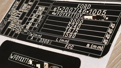 Transit Custom VIN Replacement Sticker UK by VINSHIELD