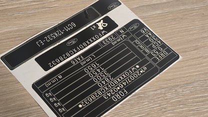 Replacement VIN Tag Decals Stickers & Plates