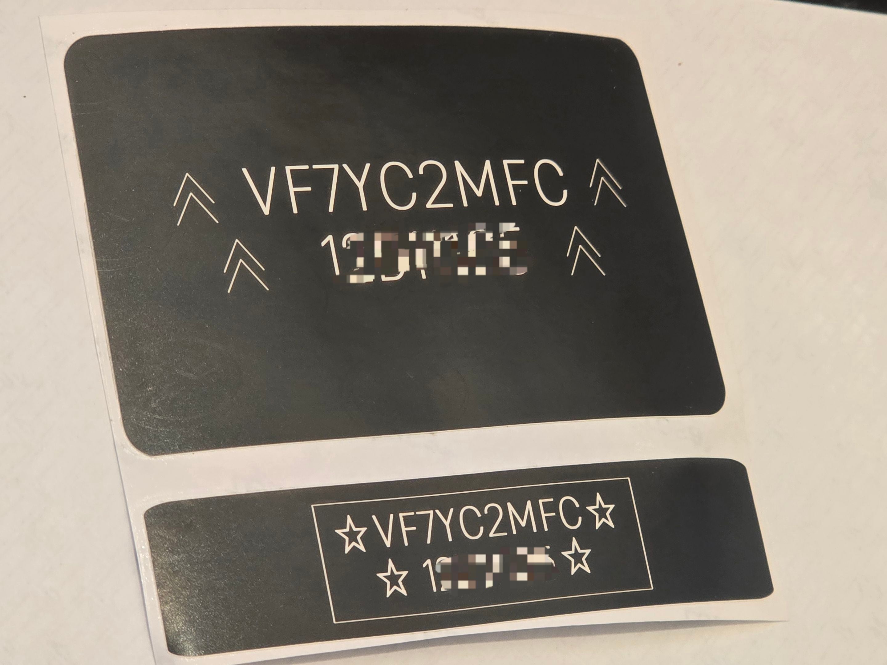 Citroën Relay VIN Label Replacement UK - DVLA Compliant Decal