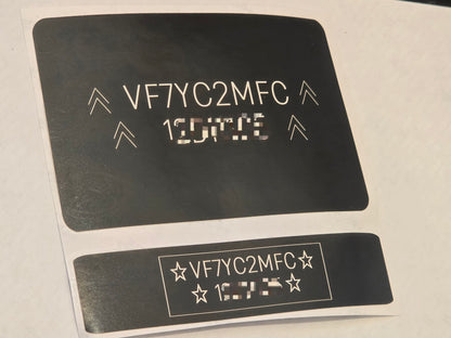 Citroën Relay VIN Label Replacement UK - DVLA Compliant Decal