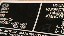 Hyundai Tucson VIN Label Replacement UK - Vin Shield