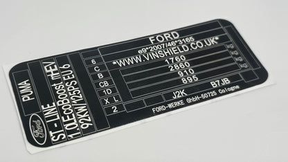 Replacement VIN Tag Decals Stickers & Plates