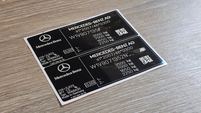Mercedes Sprinter Replacement VIN Sticker UK by VINSHIELD