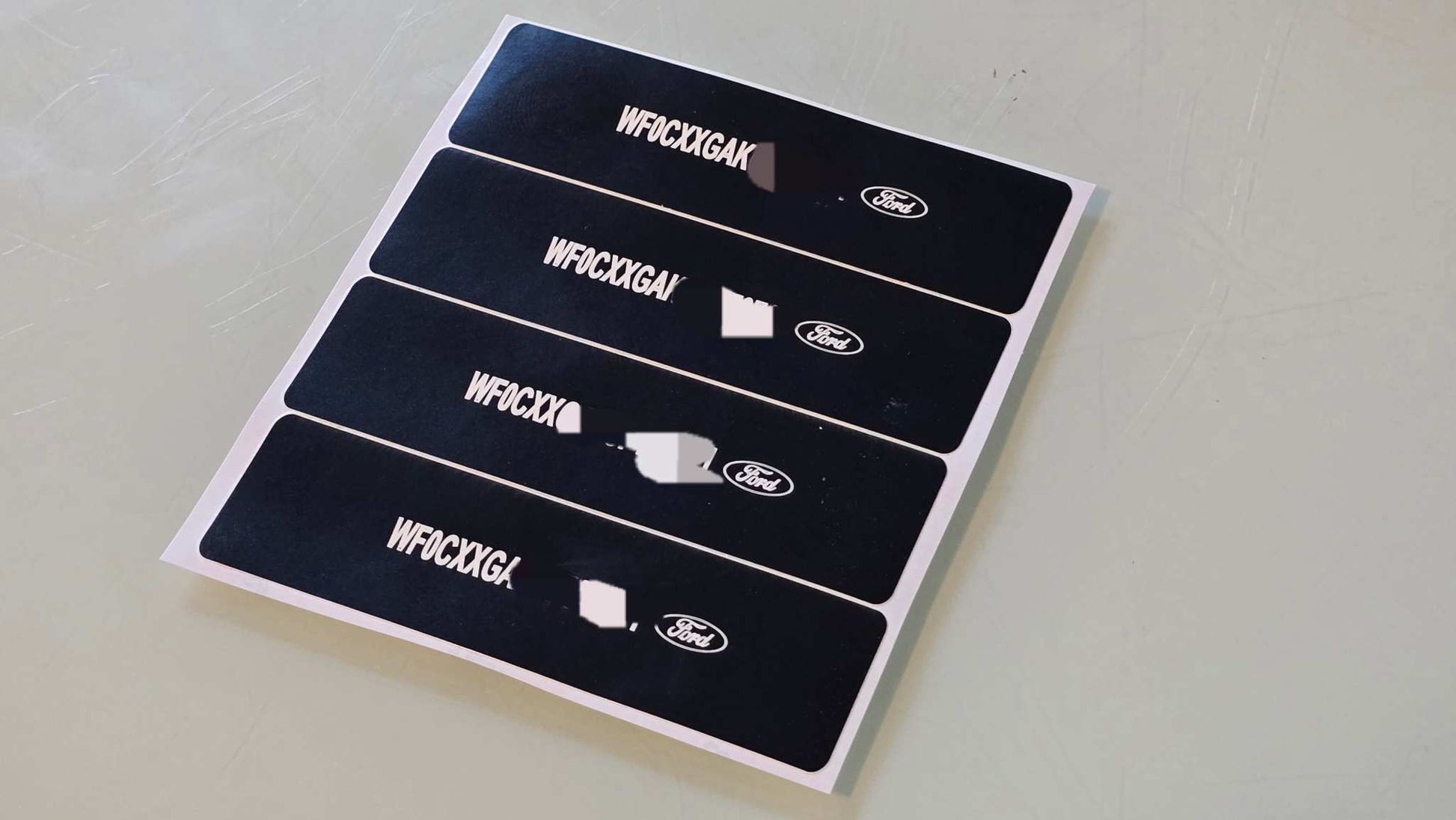 Windscreen LabelWindscreen Label