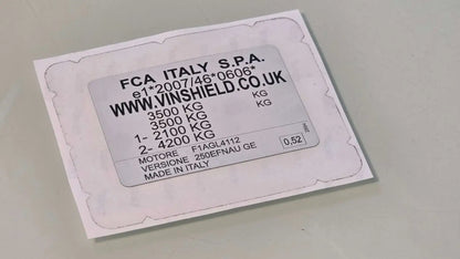 Peugeot, Citroën, Fiat (French) VIN  Door Sticker