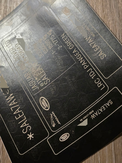 VINSHIELD UK black chassis plates with data plates and saleatam anti tamper vin labels for vehicle identification